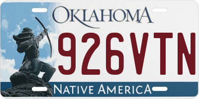 OK license plate 926VTN