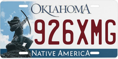 OK license plate 926XMG
