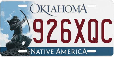 OK license plate 926XQC