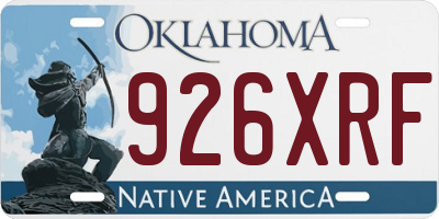 OK license plate 926XRF