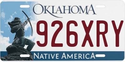 OK license plate 926XRY