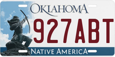 OK license plate 927ABT