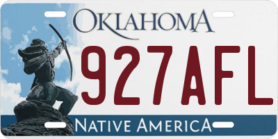 OK license plate 927AFL