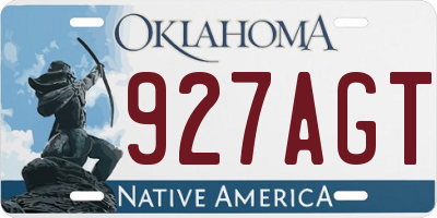 OK license plate 927AGT