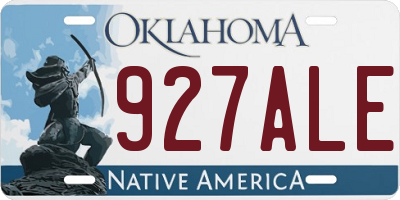 OK license plate 927ALE
