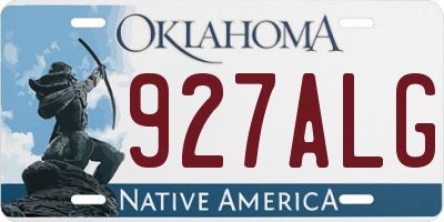 OK license plate 927ALG