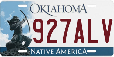 OK license plate 927ALV