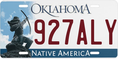 OK license plate 927ALY