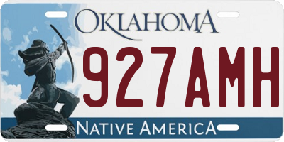 OK license plate 927AMH