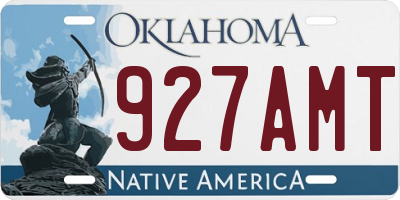OK license plate 927AMT