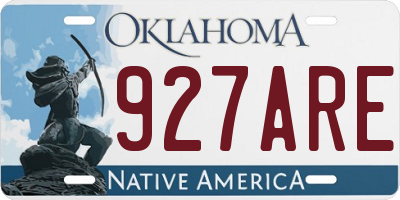 OK license plate 927ARE