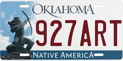 OK license plate 927ART