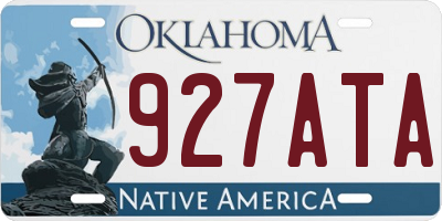 OK license plate 927ATA