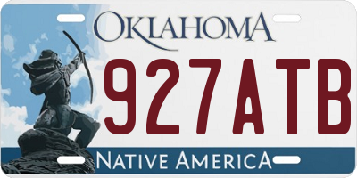 OK license plate 927ATB