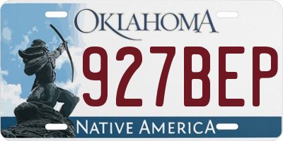 OK license plate 927BEP