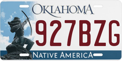 OK license plate 927BZG