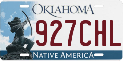 OK license plate 927CHL