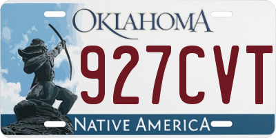 OK license plate 927CVT
