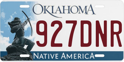 OK license plate 927DNR