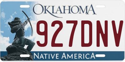 OK license plate 927DNV