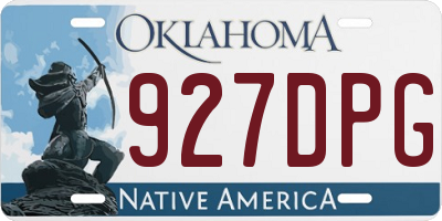 OK license plate 927DPG