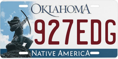OK license plate 927EDG
