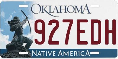 OK license plate 927EDH