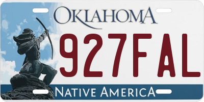 OK license plate 927FAL