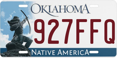 OK license plate 927FFQ