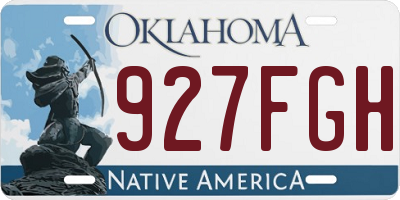 OK license plate 927FGH