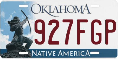 OK license plate 927FGP