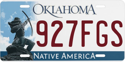 OK license plate 927FGS