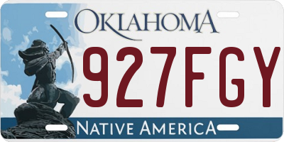 OK license plate 927FGY