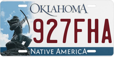 OK license plate 927FHA