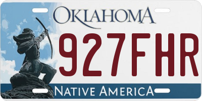 OK license plate 927FHR