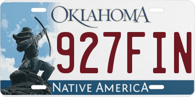OK license plate 927FIN