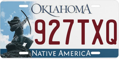 OK license plate 927TXQ