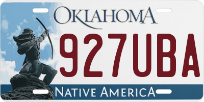 OK license plate 927UBA