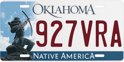 OK license plate 927VRA
