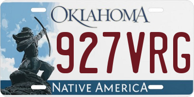 OK license plate 927VRG