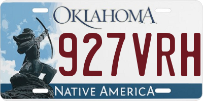 OK license plate 927VRH