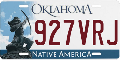 OK license plate 927VRJ