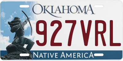 OK license plate 927VRL