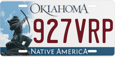 OK license plate 927VRP