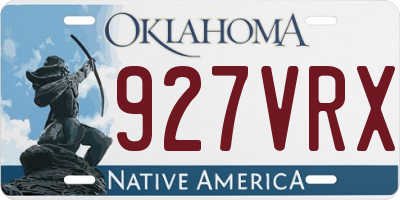 OK license plate 927VRX