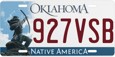 OK license plate 927VSB