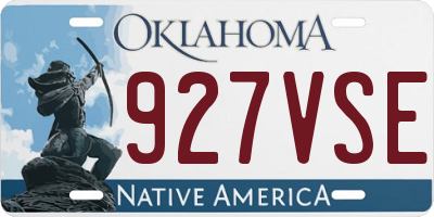 OK license plate 927VSE