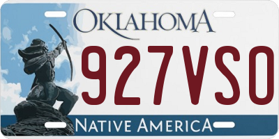 OK license plate 927VSO