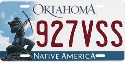 OK license plate 927VSS
