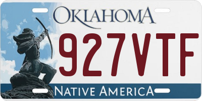 OK license plate 927VTF